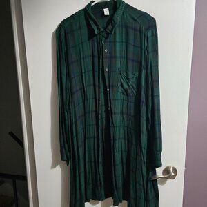 Green Flannel Dress